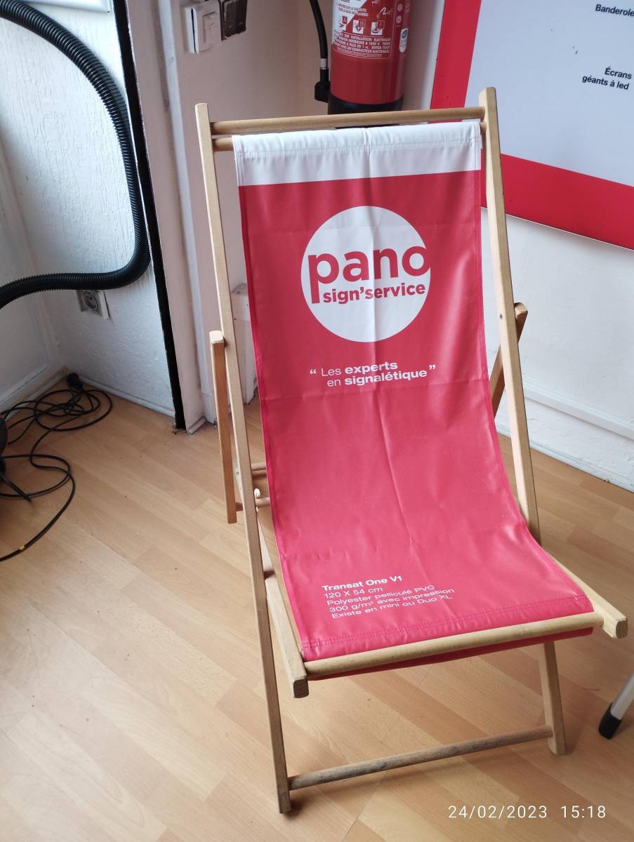 Chaise longue pour stand de foire, salon ou coin détente de votre entreprise