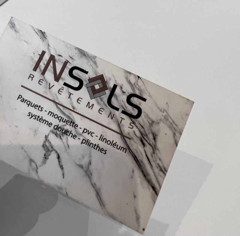 carte de visite marbre brillant et dorure